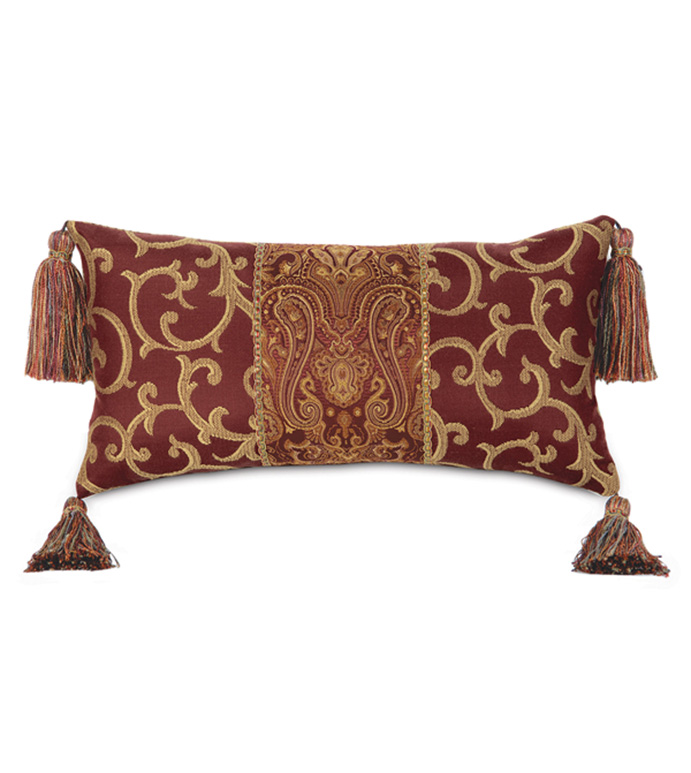 Medici Insert With Pazzi Garnet Decorative Pillow