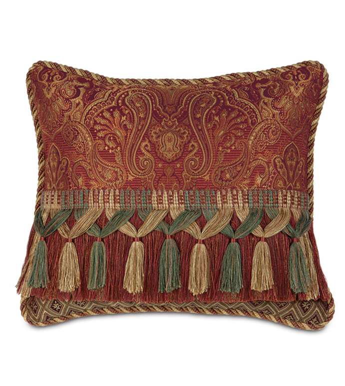 Medici & Gozzoli With Fringe Decorative Pillow
