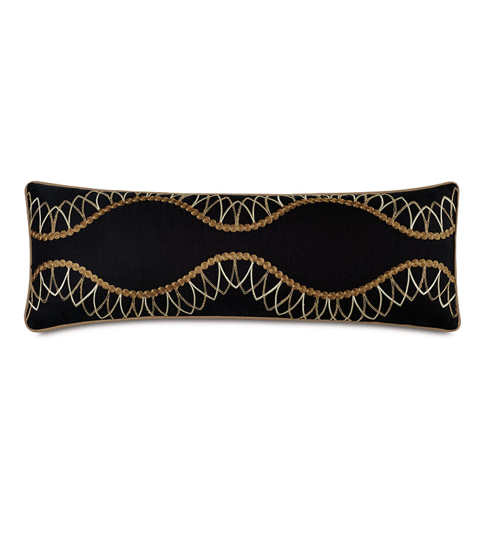 MIDORI OBLONG EMBROIDERED PILLOW