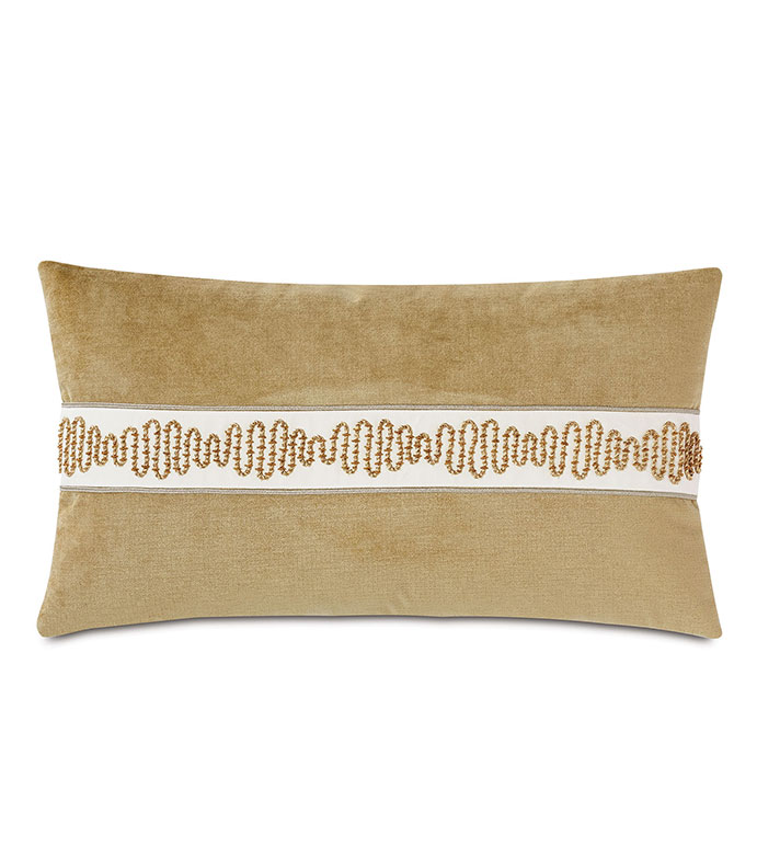 Marceau Metallic Border Decorative Pillow