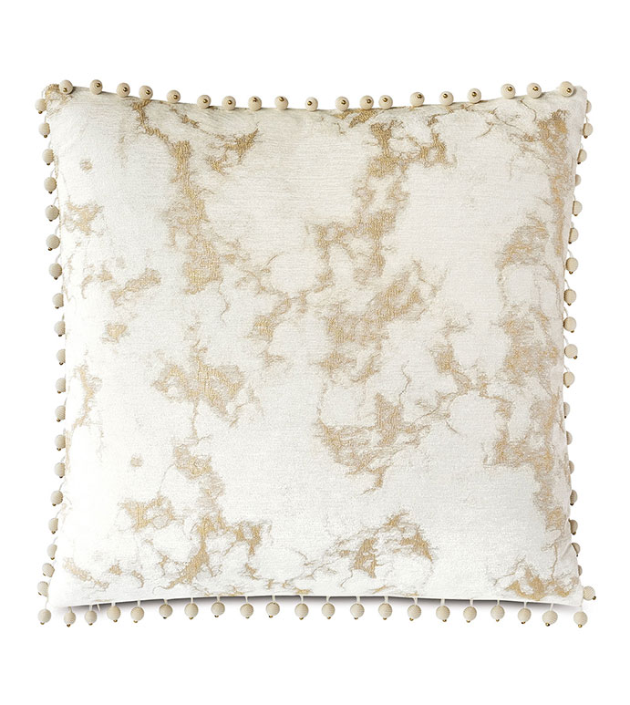 Marceau Ball Trim Decorative Pillow