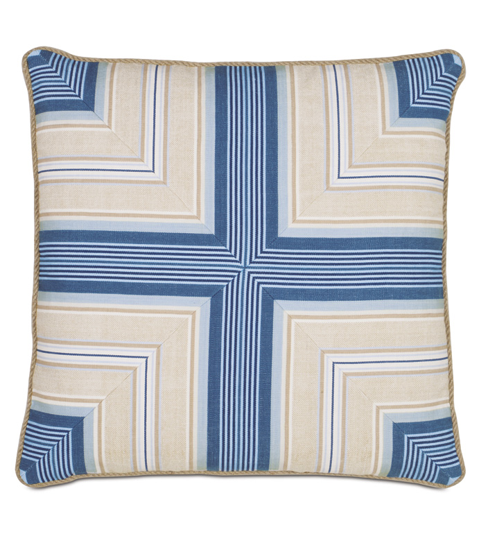 Maritime Nautical Accent Pillow In Blue