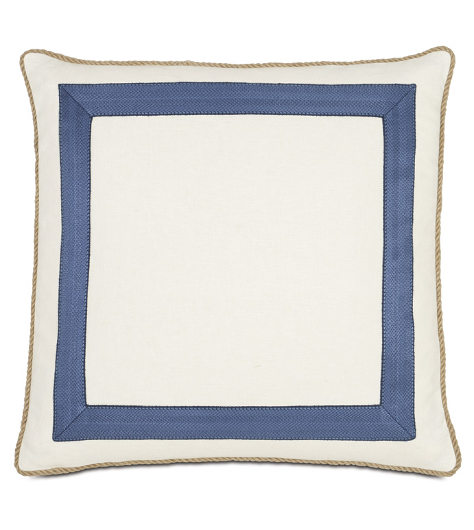 Maritime Nautical Accent Pillow In Ivory