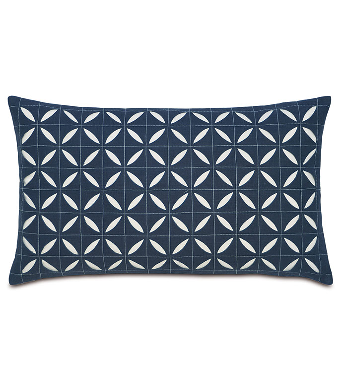 Breeze Indigo Grid Oblong