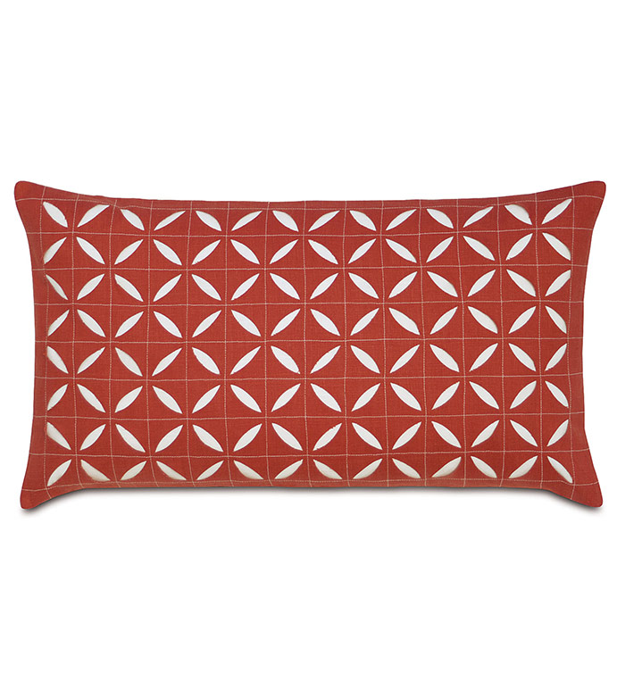 Breeze Scarlet Grid Oblong