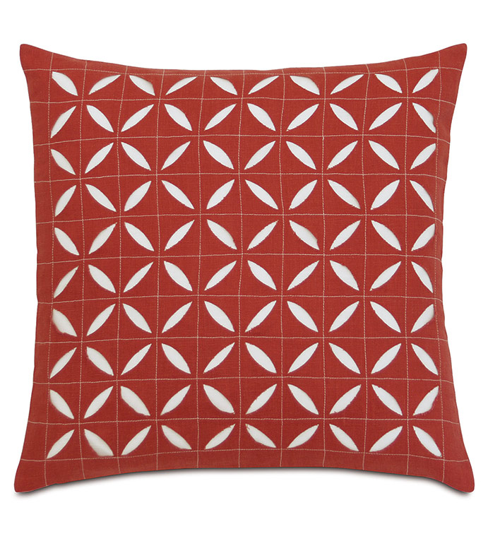 Breeze Scarlet Grid Square