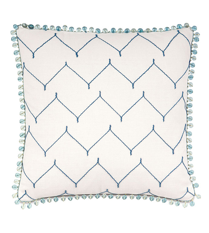 Zolah Indigo With Beaded Trim
