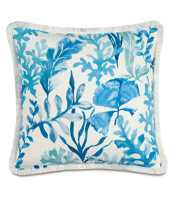 Olympia Azure With Brush Fringe