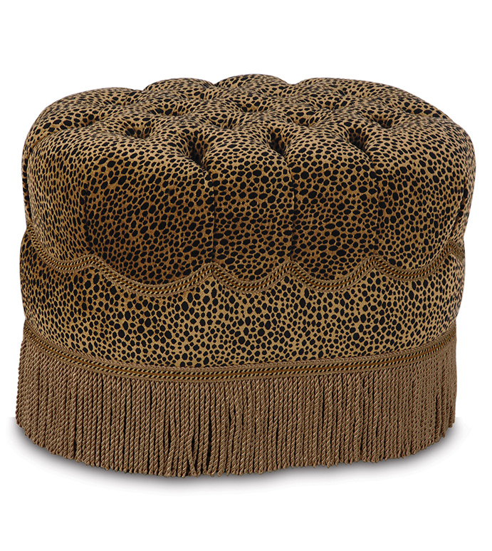 Togo Coin Oval Tufted Ottoman