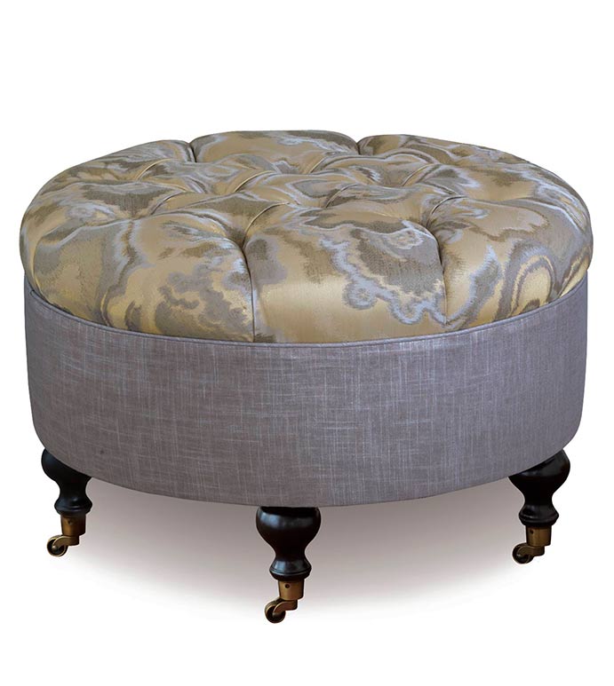 Amal Round Ottoman