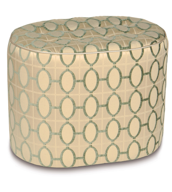 Brenn Oval Tufted Ottoman