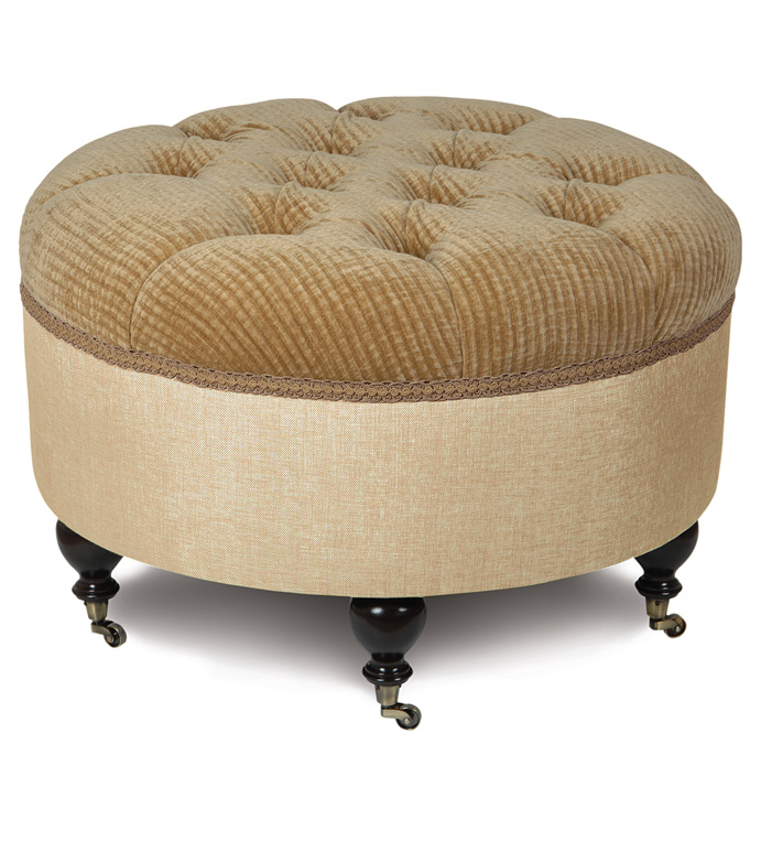 Moreno Topaz Round Ottoman