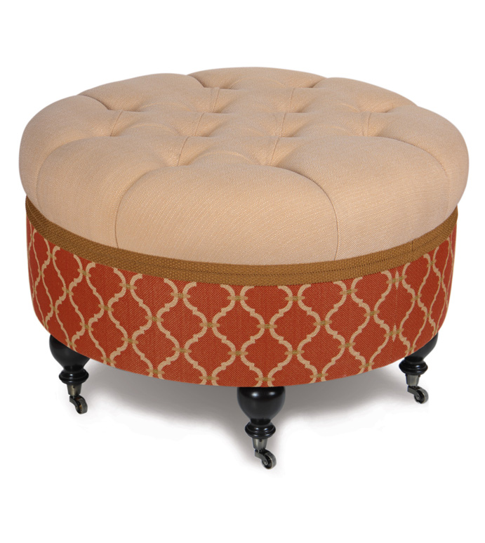 Vivo Straw Round Ottoman
