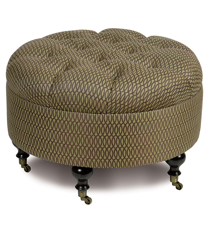 Heartwood Earth Round Ottoman
