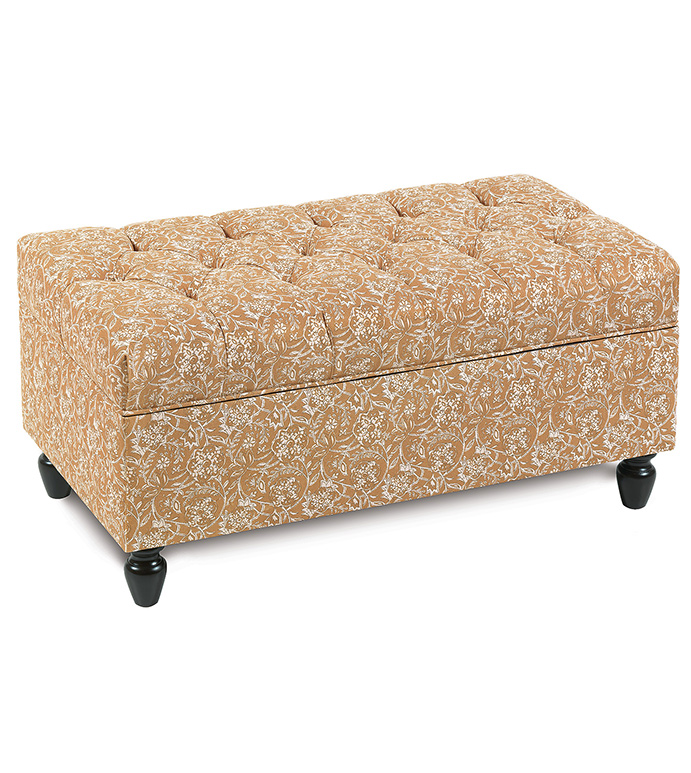 Fellows Amber Storage Chest Ottoman