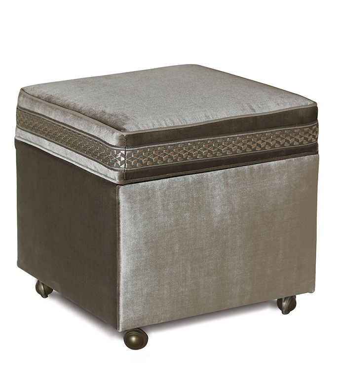 Velda Smoke Storage Boxed Ottoman