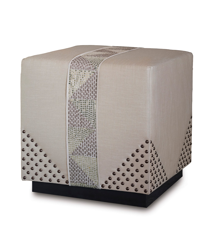 Teryn Sequined Ottoman