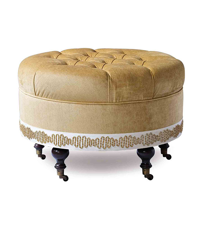 Marceau Metallic Border Ottoman