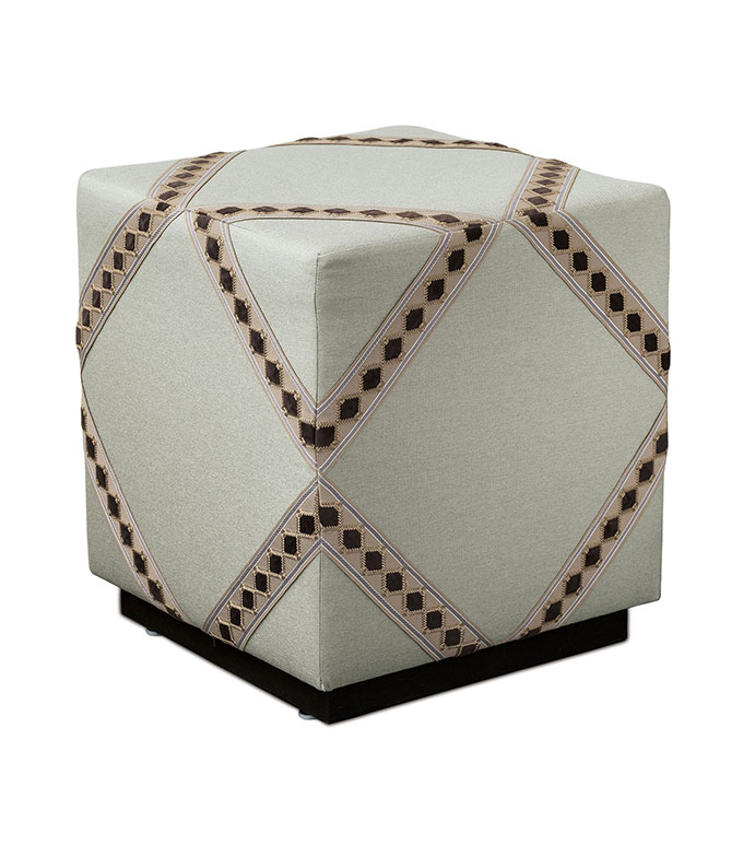 Steeplechaser Diamond Tape Ottoman