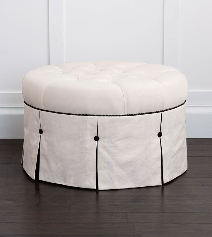 Dominique Pleated Ottoman