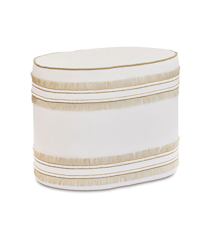 WREN FRINGE APPLIQUE OTTOMAN