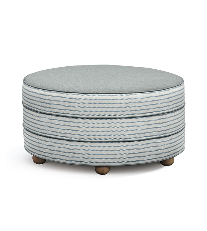 HIGHCLERE STRIPED VINE OTTOMAN