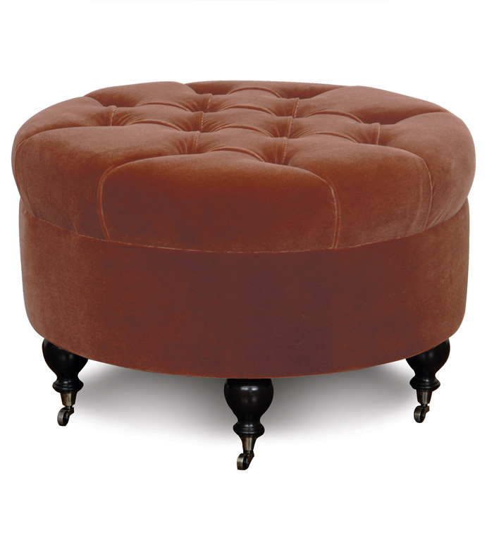 Bach Cayenne Round Ottoman