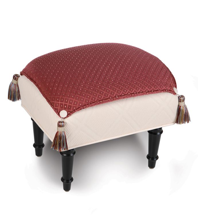 Margo Poppy Pillow Top Stool