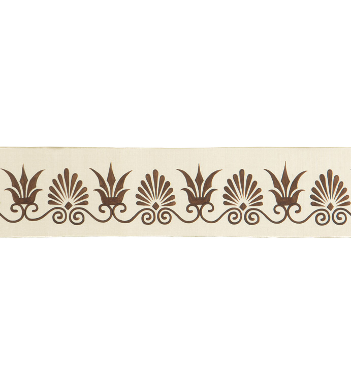 Anthemion Border Ivory/Brown Small