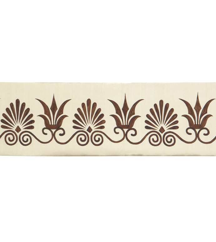 Anthemion Border Ivory/Brown Large