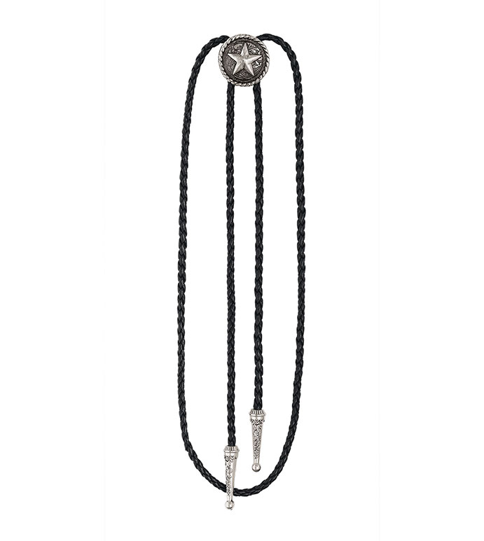 COWBOY SILVER BOLO TIE