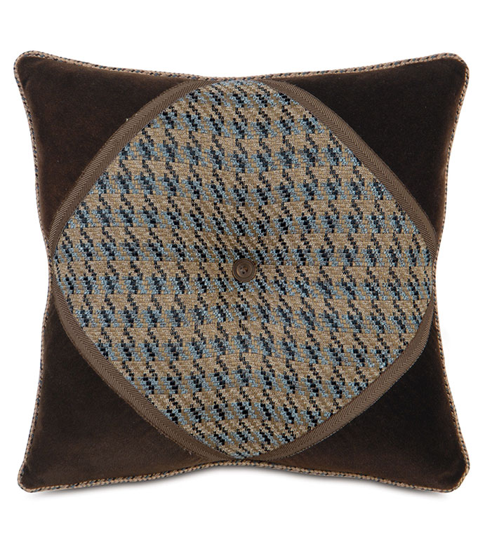 Powell Velvet Corners Decorative Pillow