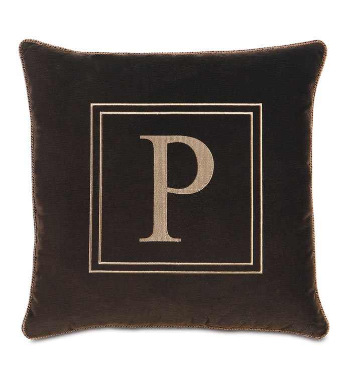 Powell Monogram Decorative Pillow