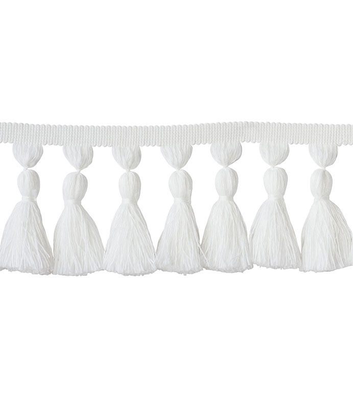 Tassel Trim Chunky White