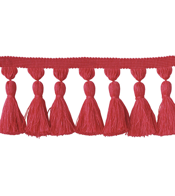 Tassel Trim Chunky Red