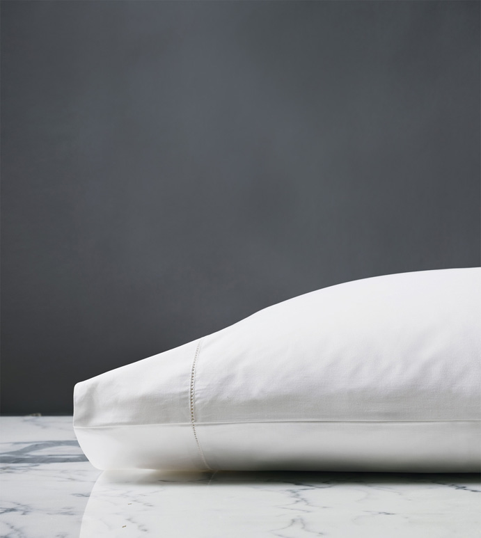 Roma Sateen Pillowcase in White