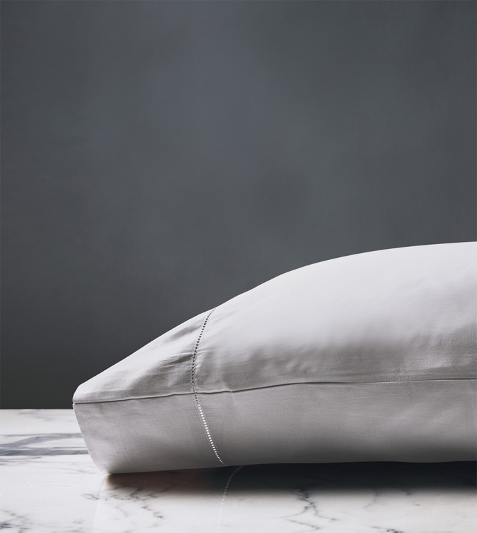 Deluca Sateen Pillowcase in Silver