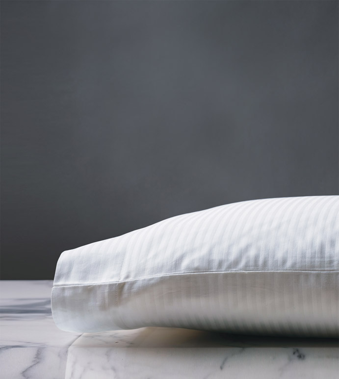 Emilio Jacquard Stripe Pillowcases in White