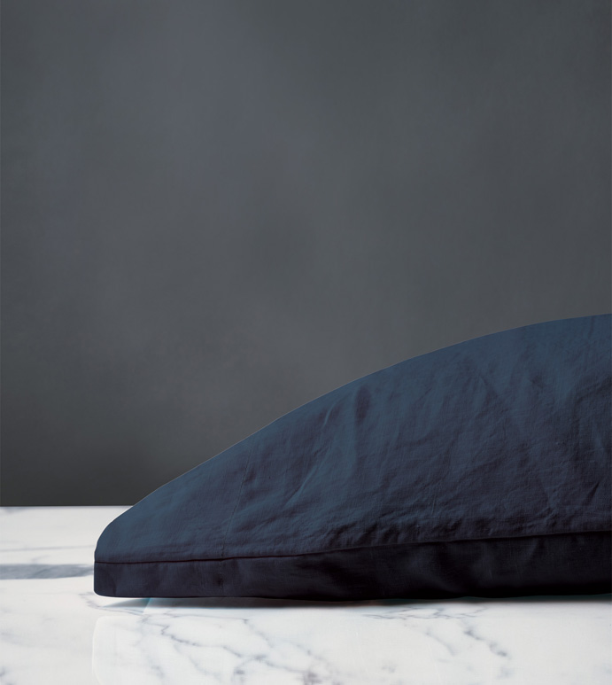 Shiloh Linen Pillowcase in Indigo