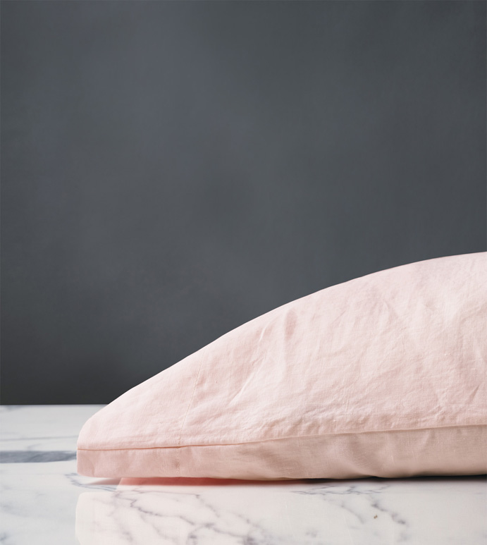 Shiloh Linen Pillowcase in Petal