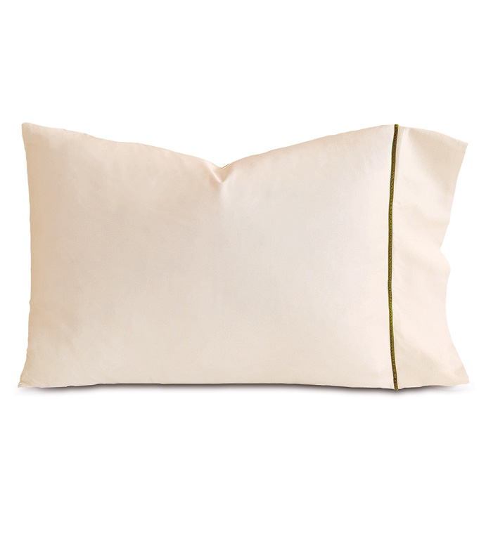 Linea Ecru/Oliva Pillowcase