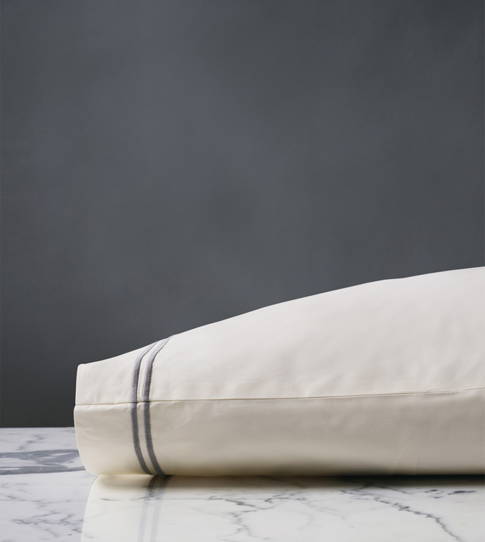 Enzo Ivory/Dove Pillowcase
