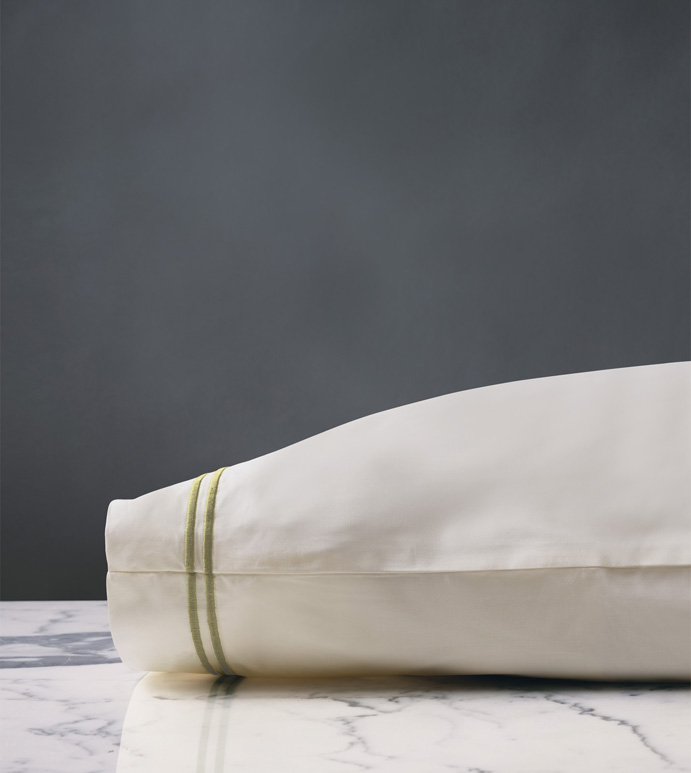 Enzo Ivory/Lime Pillowcase