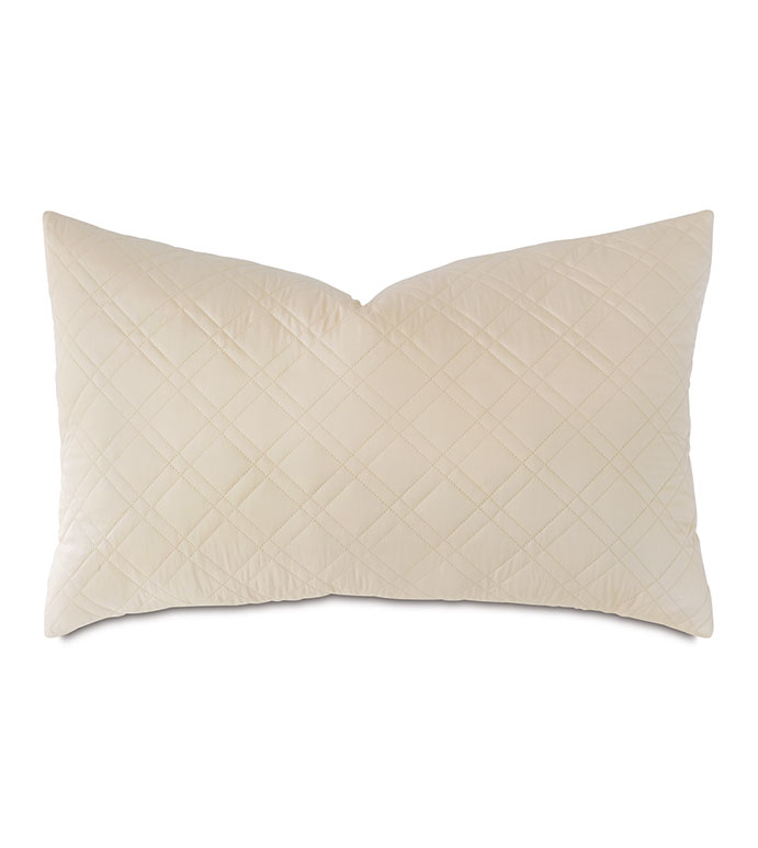 Coperta Diamond Quilted Queen Sham in Almond