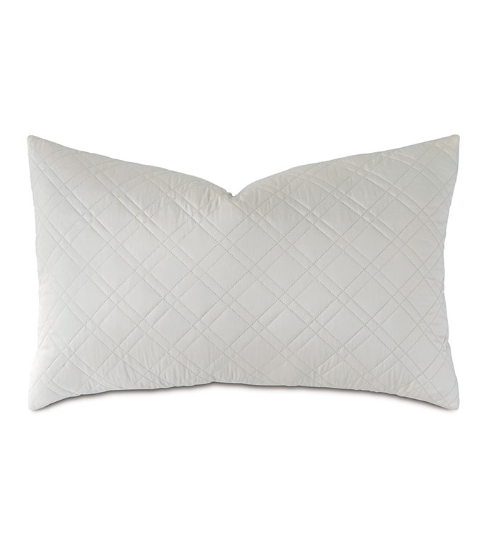 Coperta Diamond Quilted Queen Sham in Silver