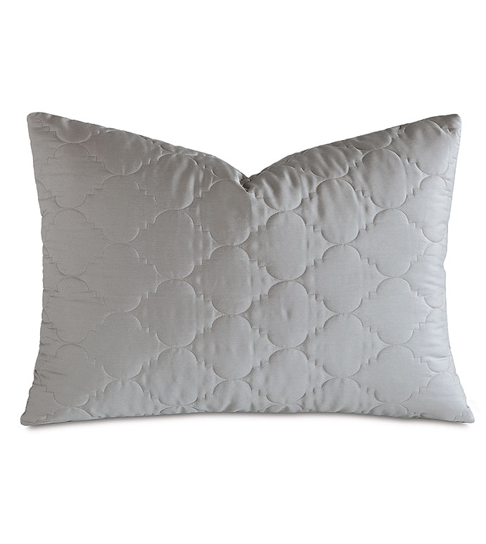 Viola Quilted Queen Sham in Dove