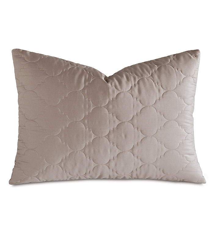 Viola Quilted Queen Sham in Fawn