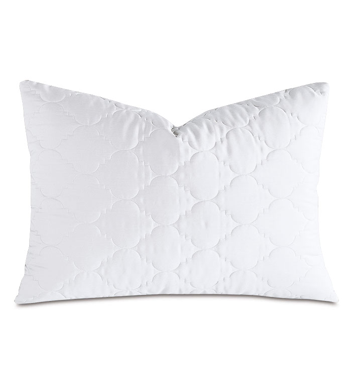 Viola Quilted Queen Sham in White