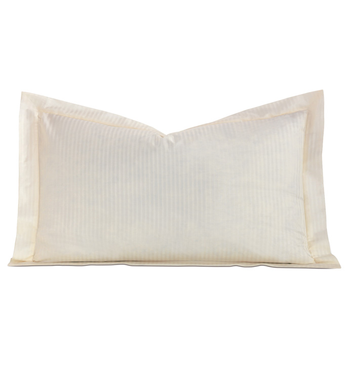 Emilio Jacquard Stripe Queen Sham in Ivory