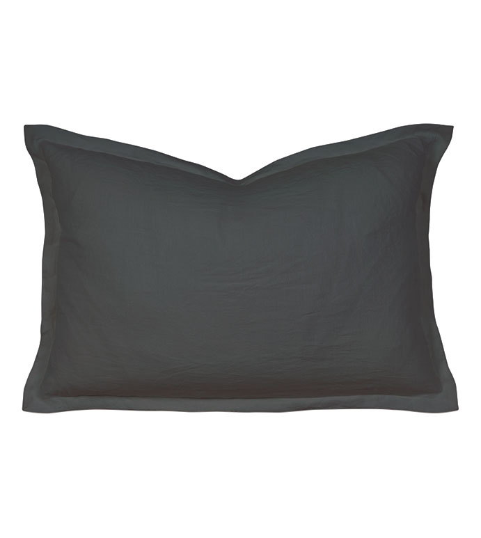 Shiloh Linen Queen Sham in Charcoal